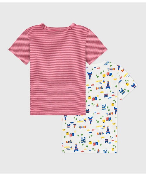 PETIT BATEAU（プチバトー）の「半袖Ｔシャツ２枚組（インナーウェア/肌着・キッズ・その他1・2YEAR/3YEAR/4YEAR/5YEAR）」の2枚目の写真