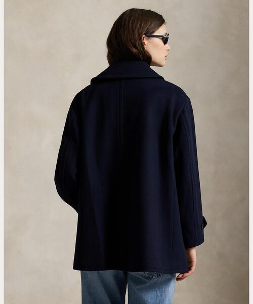 美品　ポロラルフローレン　ピーコート　紺　ネイビー　M  メルトン　ウール 美品 ポロラルフローレン ピーコート 紺 ネイビー M メルトン