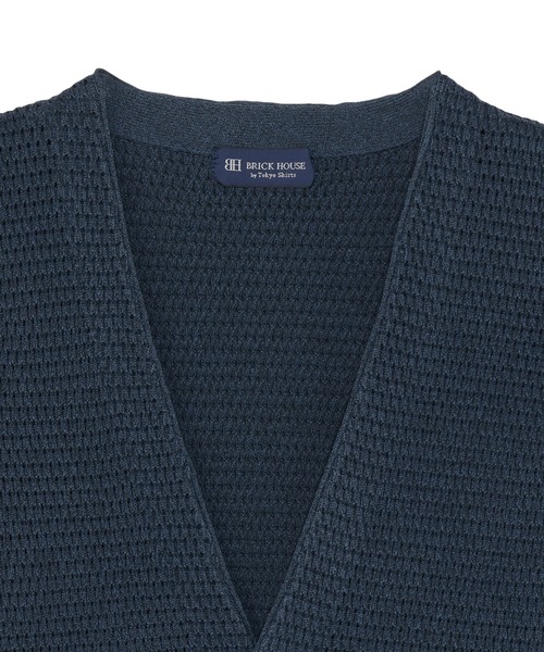 BRICK HOUSE by TOKYO SHIRT（ブリックハウス）の「ニット メッシュジレ（ベスト・メンズ・ネイビー・M/L/LL/XL）」の3枚目の写真
