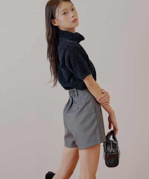 ハケ目カットワークのペチパンツ(インディゴ)　ご購入決まりました。miyo様 バックネームショートパンツ（その他パンツ）｜Chico（チコ）の