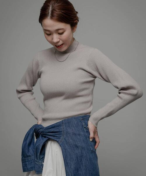 TheEnnoyPornhub ニット ウォッシャブルリブハイネックニットプルオーバー（ニット/セーター