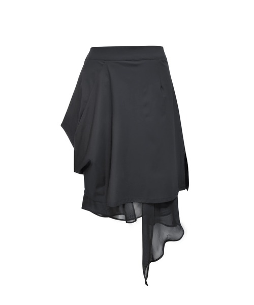 L.H.P(エルエイチピー)の「JUNGDO/ジョンド/DARIPING MLTI LAYER SKIRT(スカート・レディース・ブラック・F)」の1枚目の写真