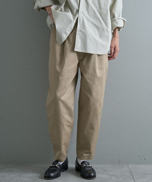 CRAFT STANDARD BOUTIQUE（クラフトスタンダードブティック）の「イージースリムテーパードパンツ（その他パンツ・メンズ・ベージュ/ブラック/カーキ・L/M/S）」の2枚目の写真