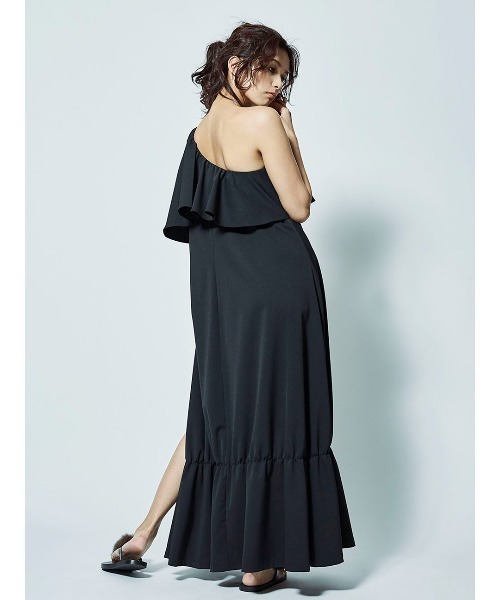 mikomori（ミコモリ）の「ONESHOULDER MAXI OP（ワンピース・レディース・ブラック・FREE）」の7枚目の写真