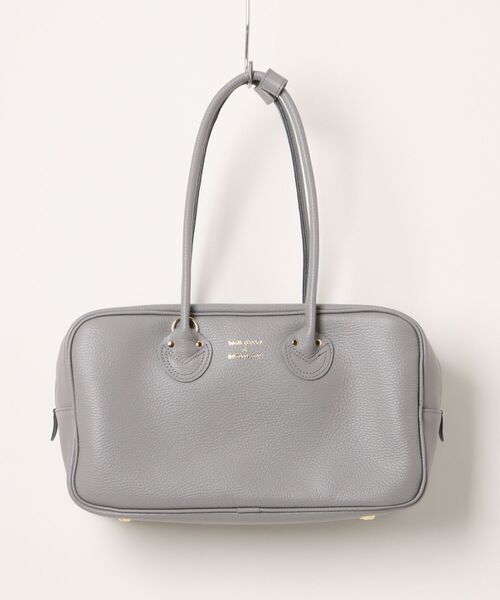 YOUNG&OLSEN The DRYGOODS STORE（ヤングアンドオルセン）の「【YOUNG&OLSEN】EMBOSSED LEATHER STUDENT M（ハンドバッグ・レディース・ベージュ/ブラウン/ブラック/グレー/ピンク・FREE）」の3枚目の写真