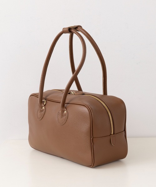 YOUNG&OLSEN The DRYGOODS STORE（ヤングアンドオルセン）の「【YOUNG&OLSEN】EMBOSSED LEATHER STUDENT M（ハンドバッグ・レディース・ベージュ/ブラウン/ブラック/グレー/ピンク・FREE）」の7枚目の写真