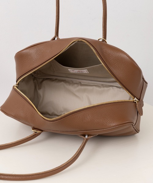 YOUNG&OLSEN The DRYGOODS STORE（ヤングアンドオルセン）の「【YOUNG&OLSEN】EMBOSSED LEATHER STUDENT M（ハンドバッグ・レディース・ベージュ/ブラウン/ブラック/グレー/ピンク・FREE）」の11枚目の写真