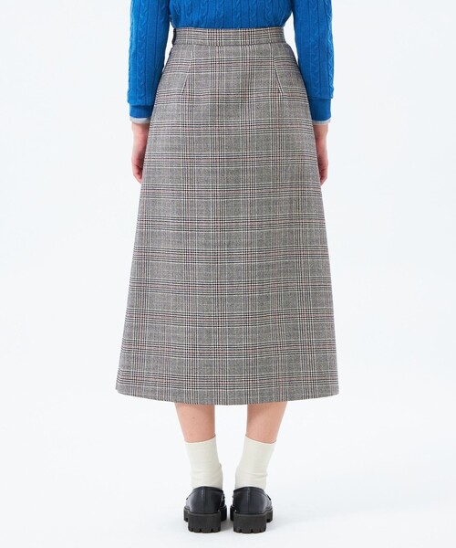 MACKINTOSH PHILOSOPHY(マッキントッシュ フィロソフィー)の「サイドプリーツチェックツイードスカート(スカート・レディース・グレー系その他2/ブラウン・36)」の8枚目の写真