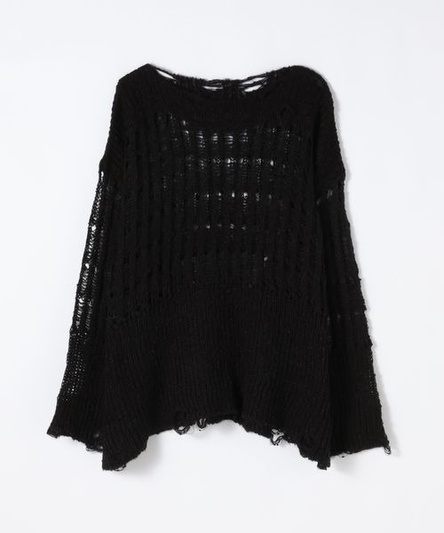 セール】ノットMIXキリカエメッシュプルオーバー/600239（ニット