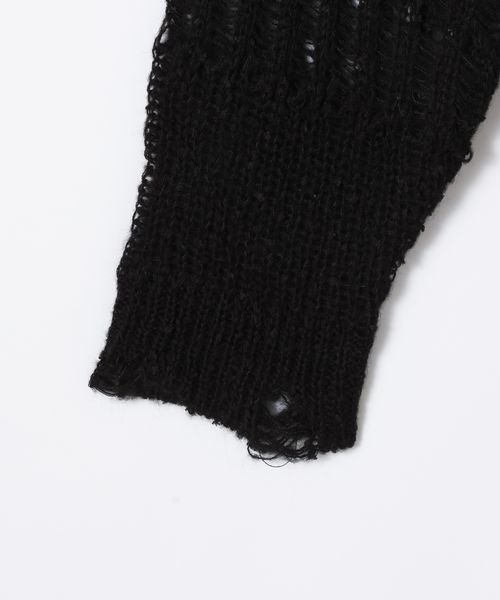 JEANASIS（ジーナシス）の「ノットMIXキリカエメッシュプルオーバー/600239（ニット/セーター・レディース・ブラック/オフホワイト/ライトベージュ・FREE）」の7枚目の写真