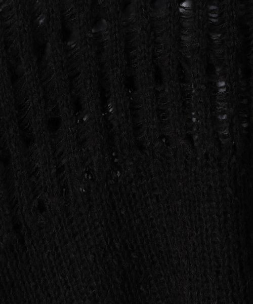 JEANASIS（ジーナシス）の「ノットMIXキリカエメッシュプルオーバー/600239（ニット/セーター・レディース・ブラック/オフホワイト/ライトベージュ・FREE）」の10枚目の写真