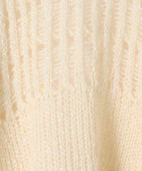 JEANASIS（ジーナシス）の「ノットMIXキリカエメッシュプルオーバー/600239（ニット/セーター・レディース・ブラック/オフホワイト/ライトベージュ・FREE）」の12枚目の写真