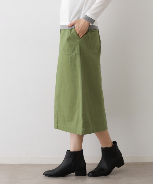 Dessin(デッサン)の「【洗える】ベイカーポケットワークスカート(スカート・レディース・ベージュ/カーキ・01/02/03)」の8枚目の写真