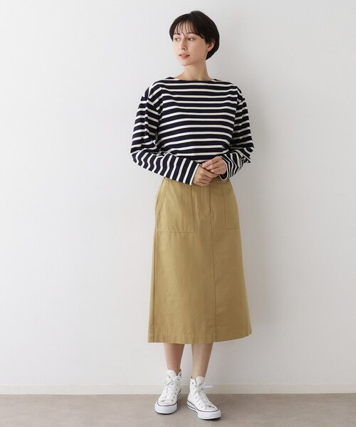 Dessin(デッサン)の「【洗える】ベイカーポケットワークスカート(スカート・レディース・ベージュ/カーキ・01/02/03)」の14枚目の写真