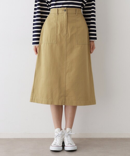 Dessin(デッサン)の「【洗える】ベイカーポケットワークスカート(スカート・レディース・ベージュ/カーキ・01/02/03)」の16枚目の写真