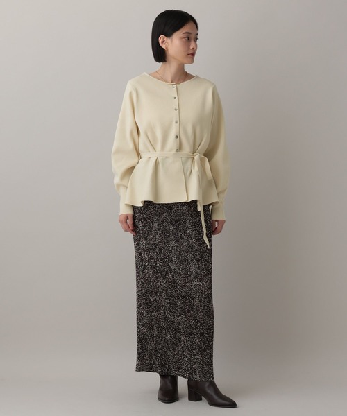 A part by（アパートバイ）の「【WEB限定】2WAYペプラムニットカーディガン（カーディガン/ボレロ・レディース・ブラウン系その他2/ブラック/アイボリー/チャコールグレー/ブルー系その他2/グレー系その他4・FREE）」の7枚目の写真