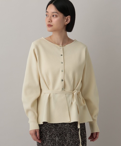 A part by（アパートバイ）の「【WEB限定】2WAYペプラムニットカーディガン（カーディガン/ボレロ・レディース・ブラウン系その他2/ブラック/アイボリー/チャコールグレー/ブルー系その他2/グレー系その他4・FREE）」の12枚目の写真