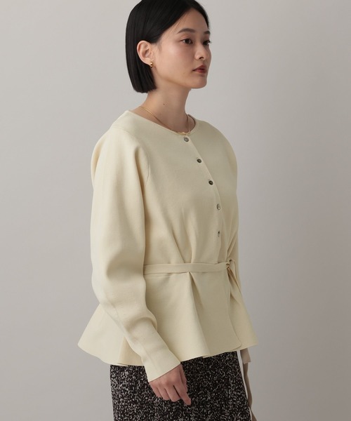 A part by（アパートバイ）の「【WEB限定】2WAYペプラムニットカーディガン（カーディガン/ボレロ・レディース・ブラウン系その他2/ブラック/アイボリー/チャコールグレー/ブルー系その他2/グレー系その他4・FREE）」の13枚目の写真