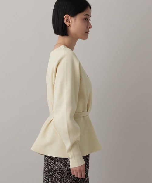 A part by（アパートバイ）の「【WEB限定】2WAYペプラムニットカーディガン（カーディガン/ボレロ・レディース・ブラウン系その他2/ブラック/アイボリー/チャコールグレー/ブルー系その他2/グレー系その他4・FREE）」の14枚目の写真