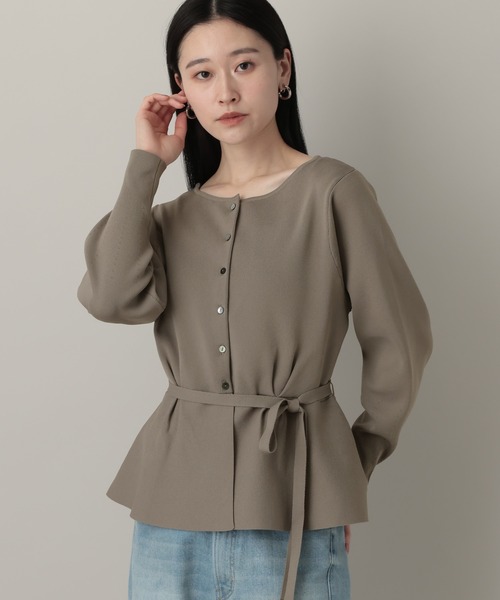 A part by（アパートバイ）の「【WEB限定】2WAYペプラムニットカーディガン（カーディガン/ボレロ・レディース・ブラウン系その他2/ブラック/アイボリー/チャコールグレー/ブルー系その他2/グレー系その他4・FREE）」の17枚目の写真