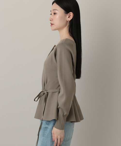 A part by（アパートバイ）の「【WEB限定】2WAYペプラムニットカーディガン（カーディガン/ボレロ・レディース・ブラウン系その他2/ブラック/アイボリー/チャコールグレー/ブルー系その他2/グレー系その他4・FREE）」の18枚目の写真