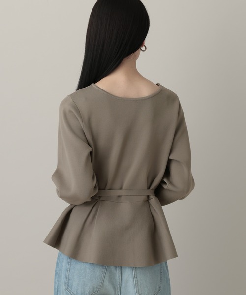 A part by（アパートバイ）の「【WEB限定】2WAYペプラムニットカーディガン（カーディガン/ボレロ・レディース・ブラウン系その他2/ブラック/アイボリー/チャコールグレー/ブルー系その他2/グレー系その他4・FREE）」の19枚目の写真