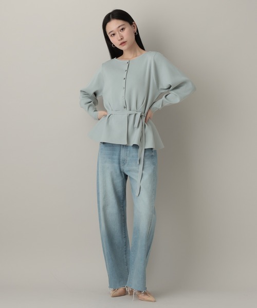 A part by（アパートバイ）の「【WEB限定】2WAYペプラムニットカーディガン（カーディガン/ボレロ・レディース・ブラウン系その他2/ブラック/アイボリー/チャコールグレー/ブルー系その他2/グレー系その他4・FREE）」の21枚目の写真