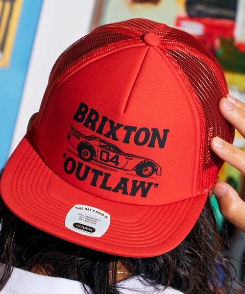 BRIXTON（ブリクストン）の「BRIXTON/ブリクストン OUTLAW NP MP TRUCKER HAT キャップ（キャップ・メンズ・レッド・FREE）」の2枚目の写真