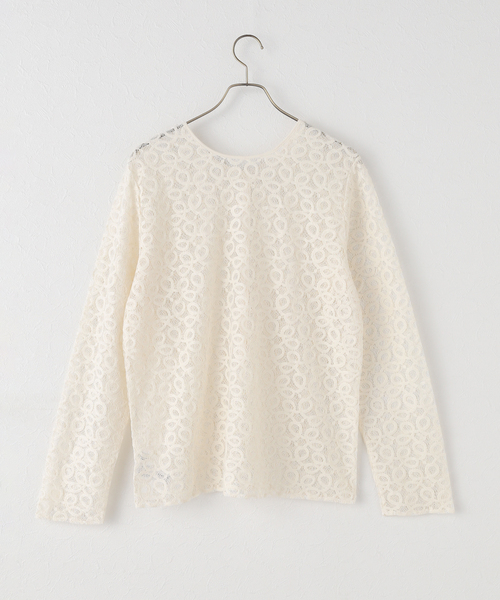 JOURNAL STANDARD relume(ジャーナルスタンダード レリューム)の「ラッセルレース2WAYプルオーバー(Tシャツ/カットソー・レディース・アイボリー・FREE)」の2枚目の写真