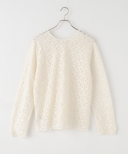 JOURNAL STANDARD relume(ジャーナルスタンダード レリューム)の「ラッセルレース2WAYプルオーバー(Tシャツ/カットソー・レディース・アイボリー・FREE)」の4枚目の写真