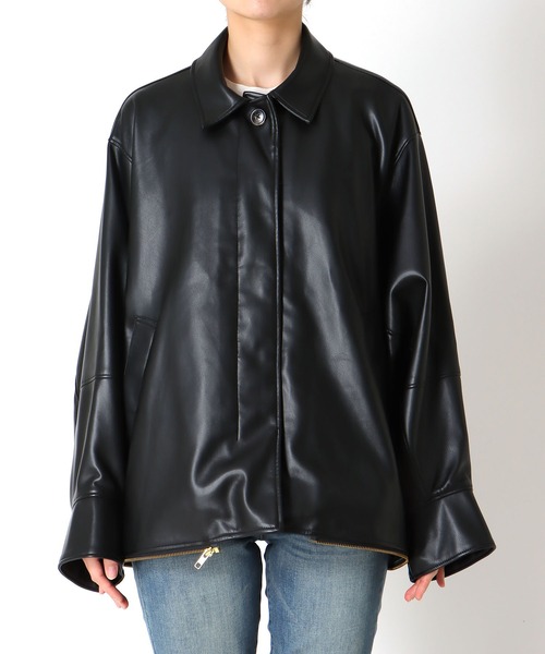 face_heart_0728SUAVELE レザージャケット　ブラック マルチウェイPUレザージャケット（その他アウター）｜Cepica（セピカ