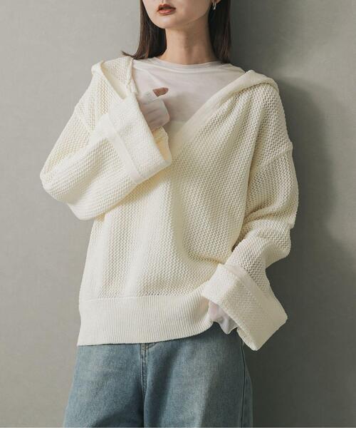 セール】メッシュフーディーセーター（ニット/セーター）｜SENSE OF