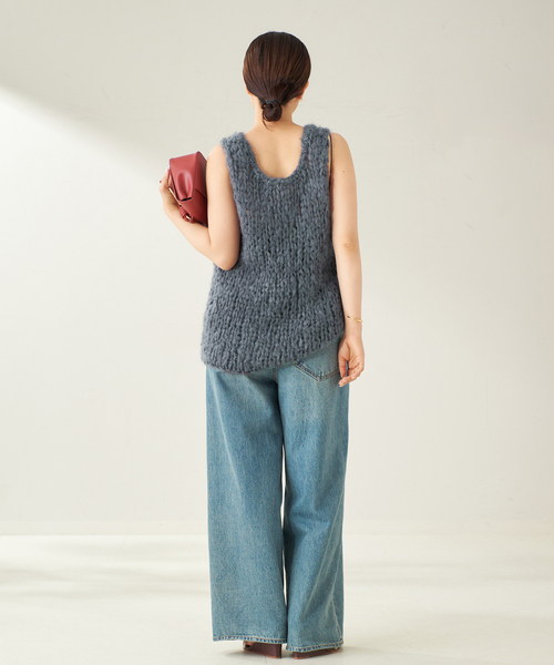 ジャンボタム ノースリーブ プルオーバー（ニット/セーター）｜Plage