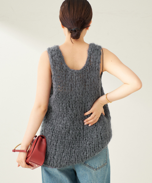 ジャンボタム ノースリーブ プルオーバー（ニット/セーター）｜Plage