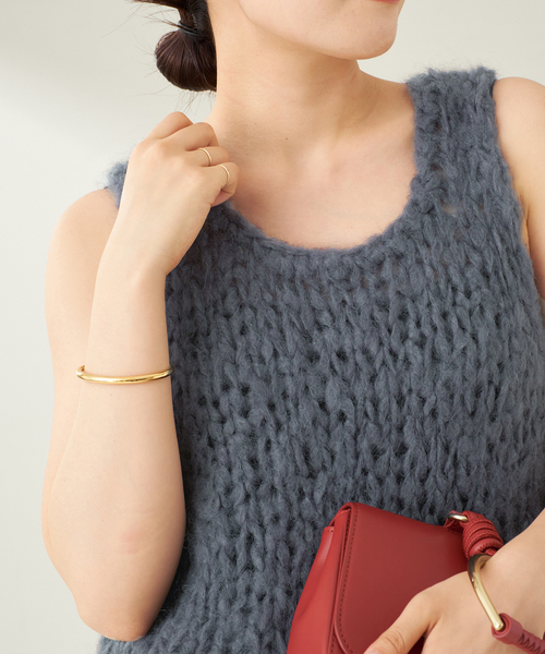 ジャンボタム ノースリーブ プルオーバー（ニット/セーター）｜Plage