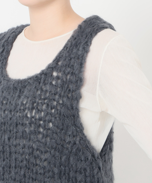 Plage 25AW ジャンボタム ノースリーブ プルオーバー ブラックD プラージュ Plage ジャンボタム ノースリーブ プルオーバー