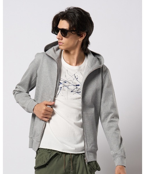 wjk（ダヴルジェイケイ）の「high neck zip-up parka（パーカー・メンズ・トップグレー/ブラック/ライトベージュ・SMALL/MEDIUM/LARGE/X-LARGE）」の2枚目の写真