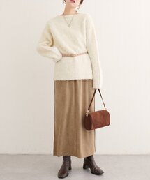 マルチウェイカットスウェードスカート