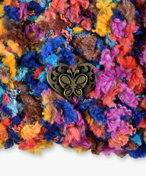 ANNA SUI（アナスイ）の「ネコ耳カグール（ニットキャップ/ビーニー・レディース・ブラック/マルチ/オフホワイト/ブルー/パープル・FREE）」の7枚目の写真