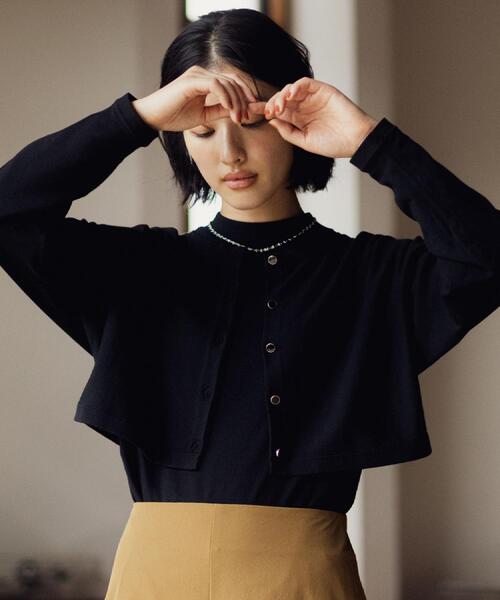 grove（グローブ）の「【2WAY】ニット＆クロップドカーディガン（アンサンブル・レディース・ブラック/ワインレッド・02/03/01/04/05）」の18枚目の写真