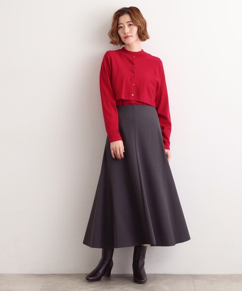 grove（グローブ）の「【2WAY】ニット＆クロップドカーディガン（アンサンブル・レディース・ブラック/ワインレッド・02/03/01/04/05）」の13枚目の写真