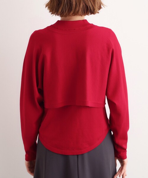 grove（グローブ）の「【2WAY】ニット＆クロップドカーディガン（アンサンブル・レディース・ブラック/ワインレッド・02/03/01/04/05）」の4枚目の写真
