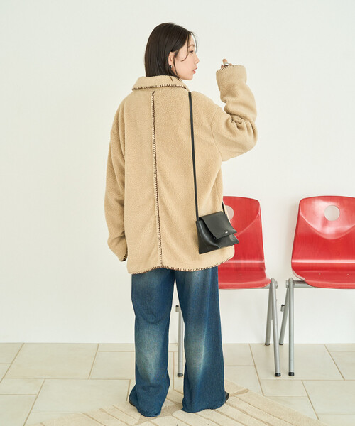 限定展開 ブランケット ステッチ ボアコート（その他アウター