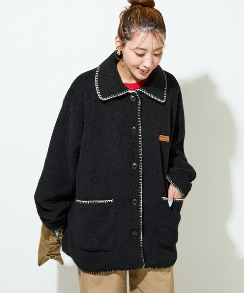 限定展開 ブランケット ステッチ ボアコート（その他アウター