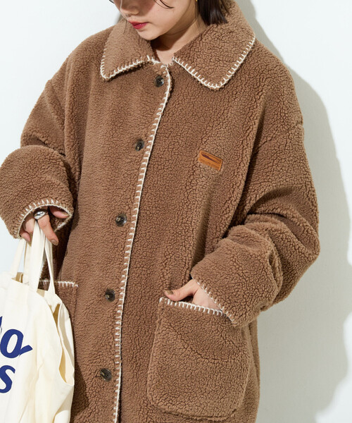 セール】限定展開 ブランケット ステッチ ボアコート（その他アウター