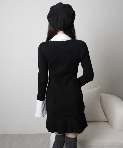 LIPSERVICE（リップサービス）の「フロントZIPニットプリーツワンピース（ワンピース・レディース・ボルドー/ブラウン/ブラック・FREE）」の12枚目の写真