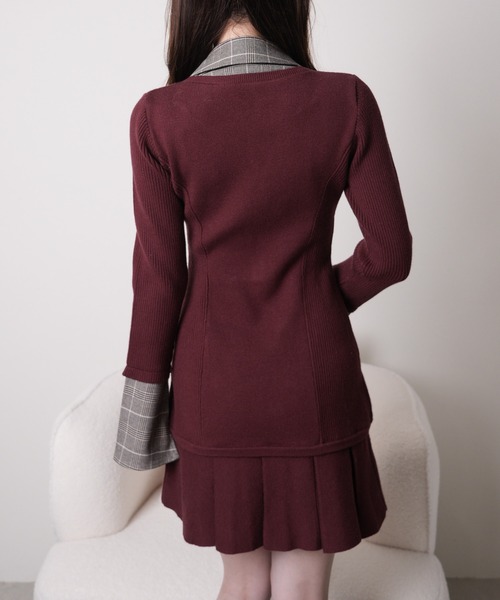 LIPSERVICE（リップサービス）の「フロントZIPニットプリーツワンピース（ワンピース・レディース・ボルドー/ブラウン/ブラック・FREE）」の18枚目の写真