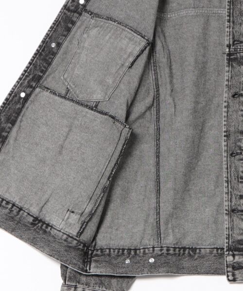 WEGO（ウィゴー）の「WEGO/デニムジャケット（デニムジャケット・メンズ・ブラック・MEDIUM/LARGE）」の3枚目の写真