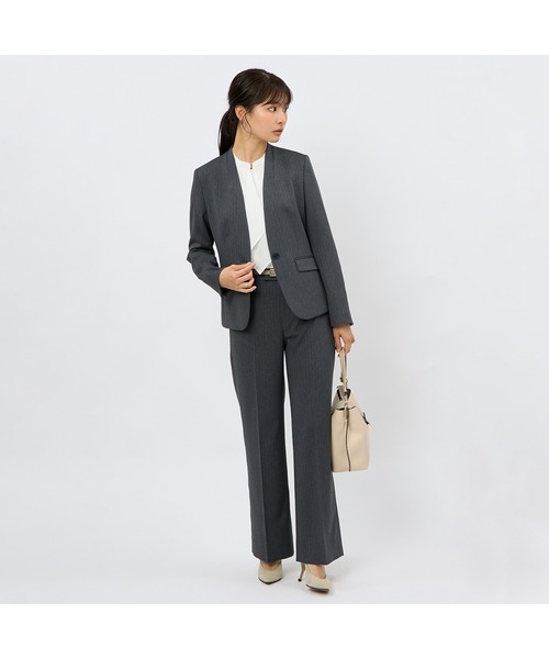 AOYAMA（アオヤマ）の「ヨークフリルタイブラウス【7分袖】（シャツ/ブラウス・レディース・マスタード/ホワイト/ライトグレー・S/M/L/LL）」の14枚目の写真