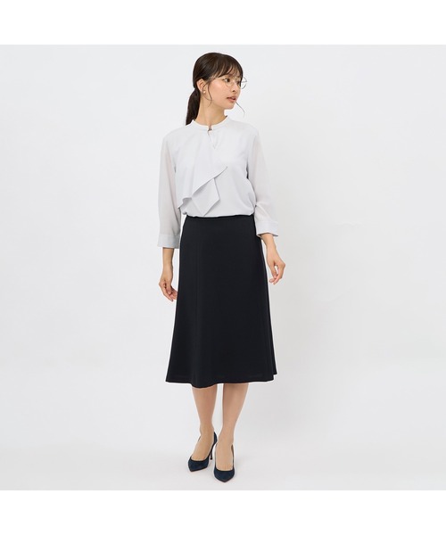 AOYAMA（アオヤマ）の「ヨークフリルタイブラウス【7分袖】（シャツ/ブラウス・レディース・マスタード/ホワイト/ライトグレー・S/M/L/LL）」の22枚目の写真